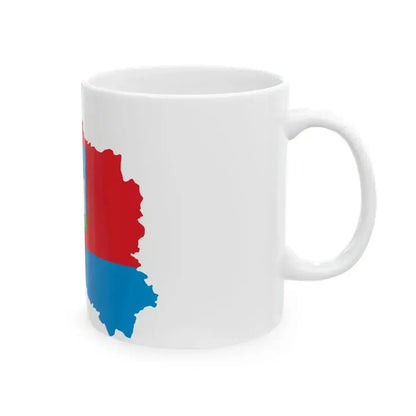 Flag map of Oryol Oblast (Russia) White Coffee Mug - Go Mug Yourself