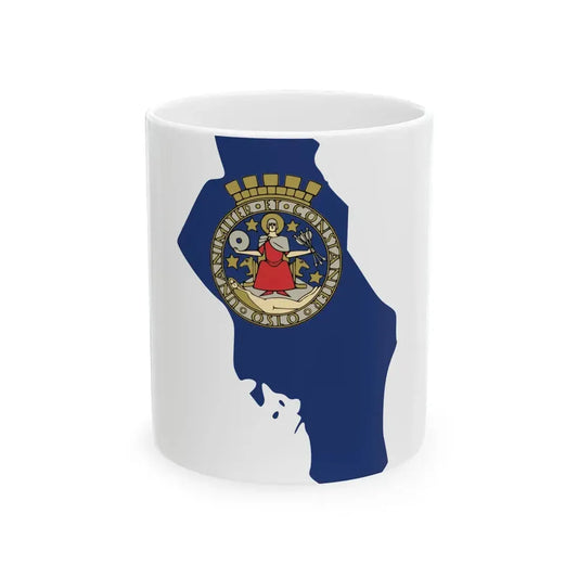 Flag-map of Oslo (Norway) White Coffee Mug 11oz - Go Mug Yourself