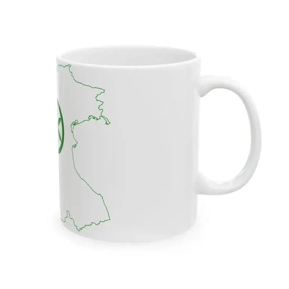 Flag map of Padania (Italy) White Coffee Mug - Go Mug Yourself