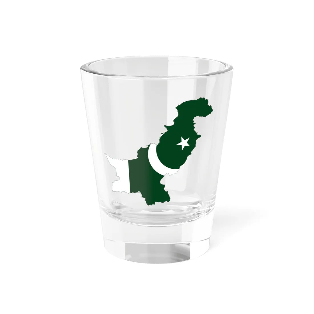 Flag-map of Pakistan de-facto (Pakistan) Shot Glass 1.5oz 1.5oz - Go Mug Yourself