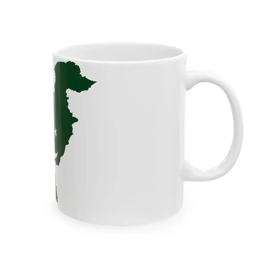Flag map of Pakistan (Pakistan) White Coffee Mug - Go Mug Yourself