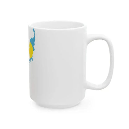 Flag map of Palau (Palau) White Coffee Mug - Go Mug Yourself