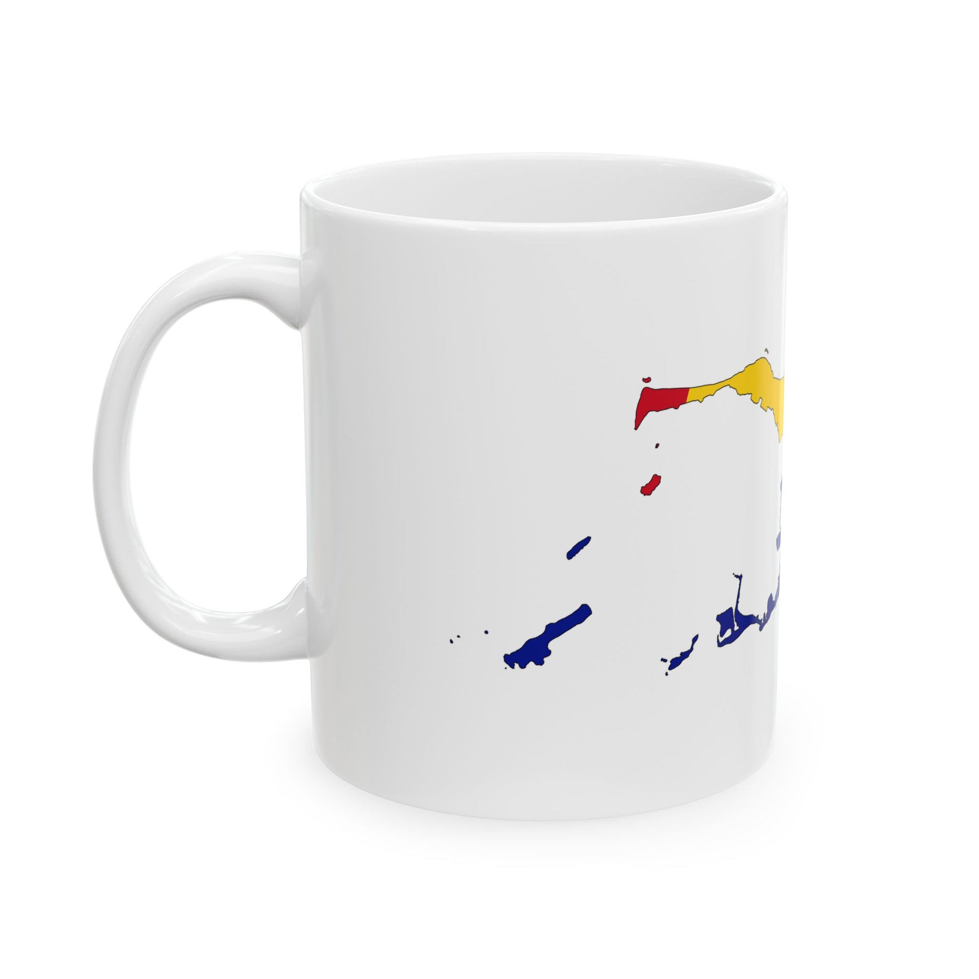 Flag map of Palmyra Atoll (United States) White Coffee Mug-Go Mug Yourself