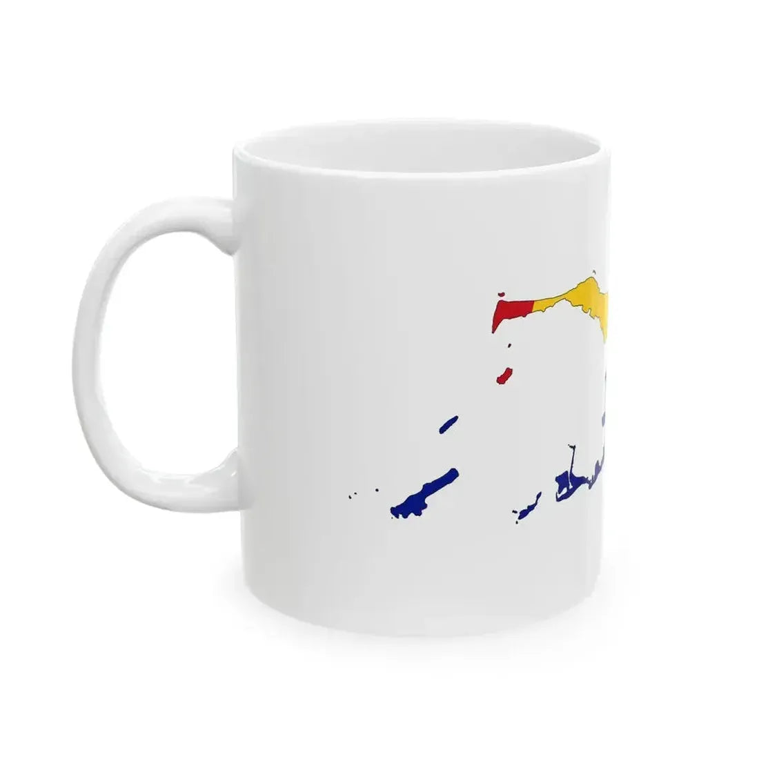 Flag map of Palmyra Atoll (United States) White Coffee Mug - Go Mug Yourself