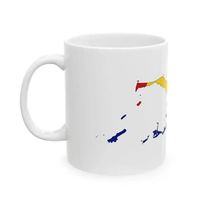 Flag map of Palmyra Atoll (United States) White Coffee Mug - Go Mug Yourself
