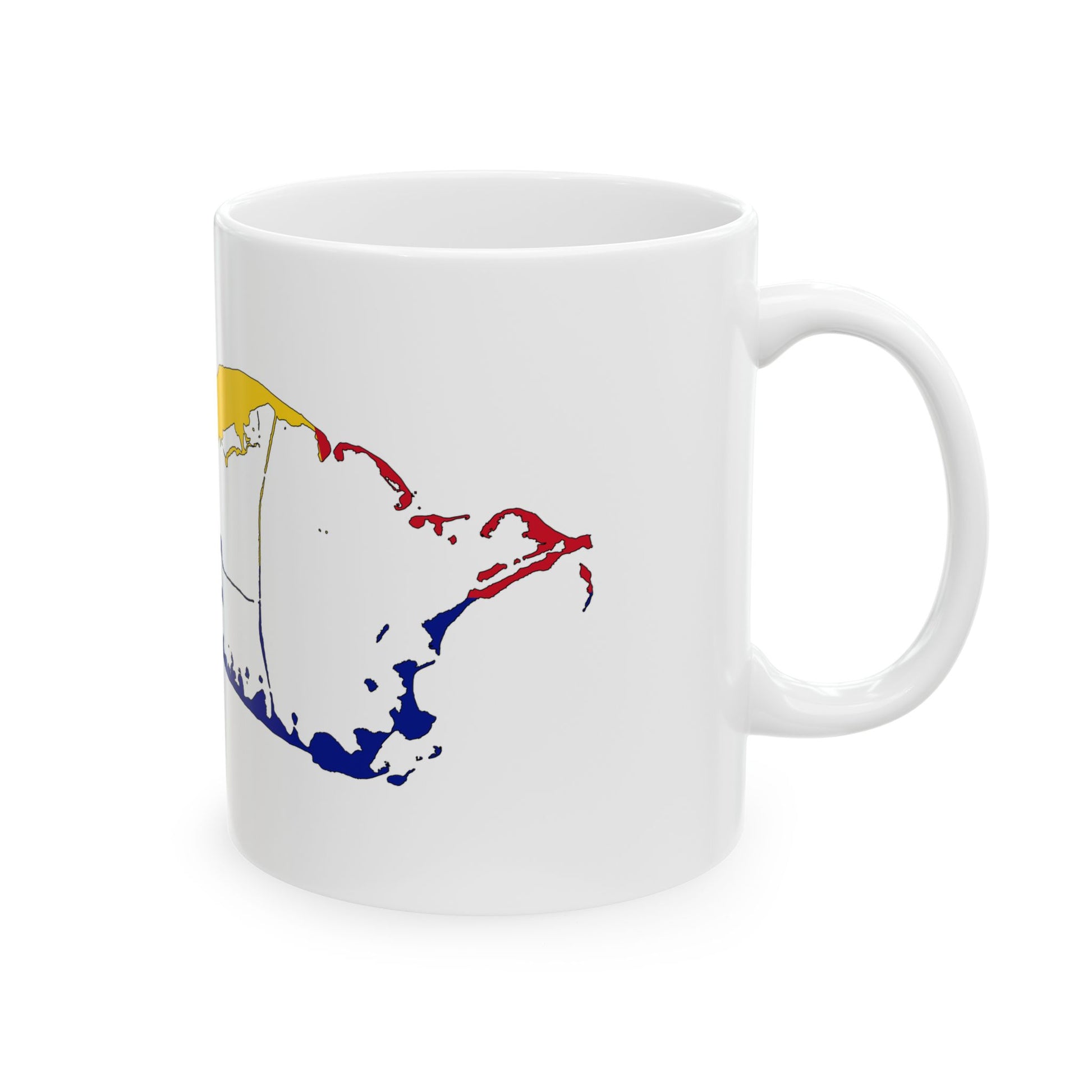 Flag map of Palmyra Atoll (United States) White Coffee Mug-Go Mug Yourself