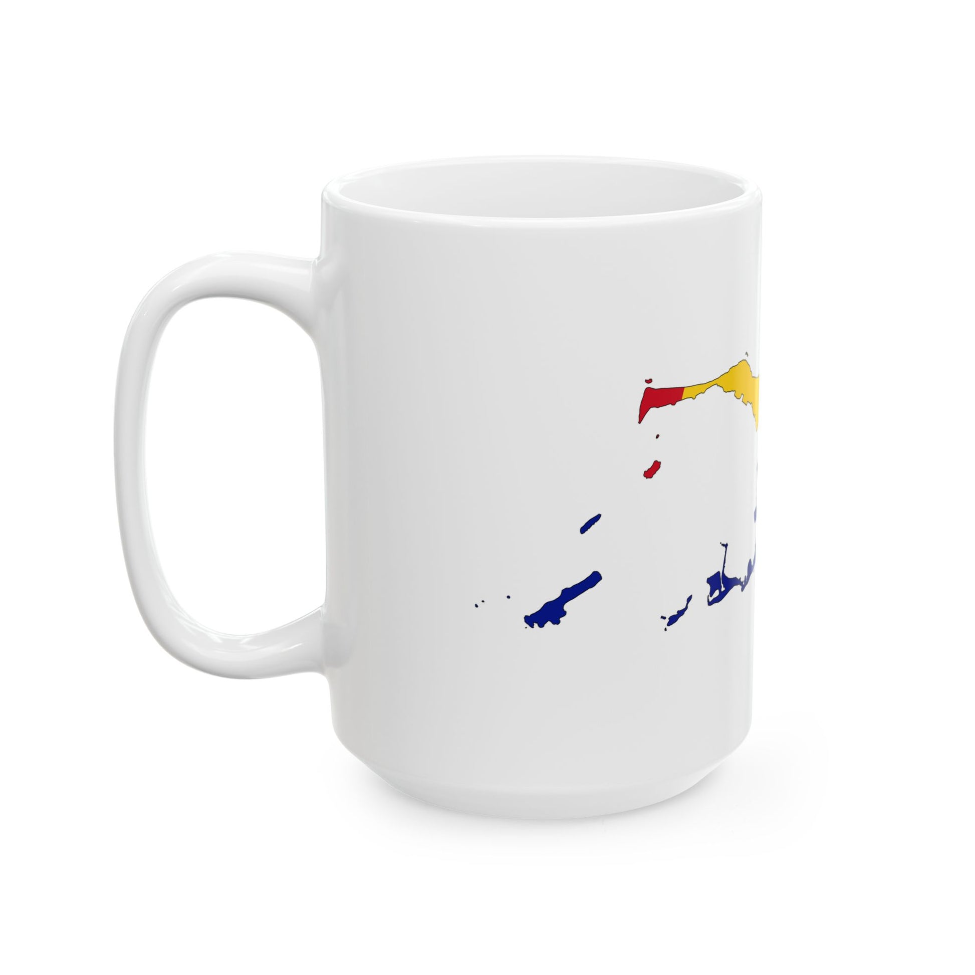 Flag map of Palmyra Atoll (United States) White Coffee Mug-Go Mug Yourself