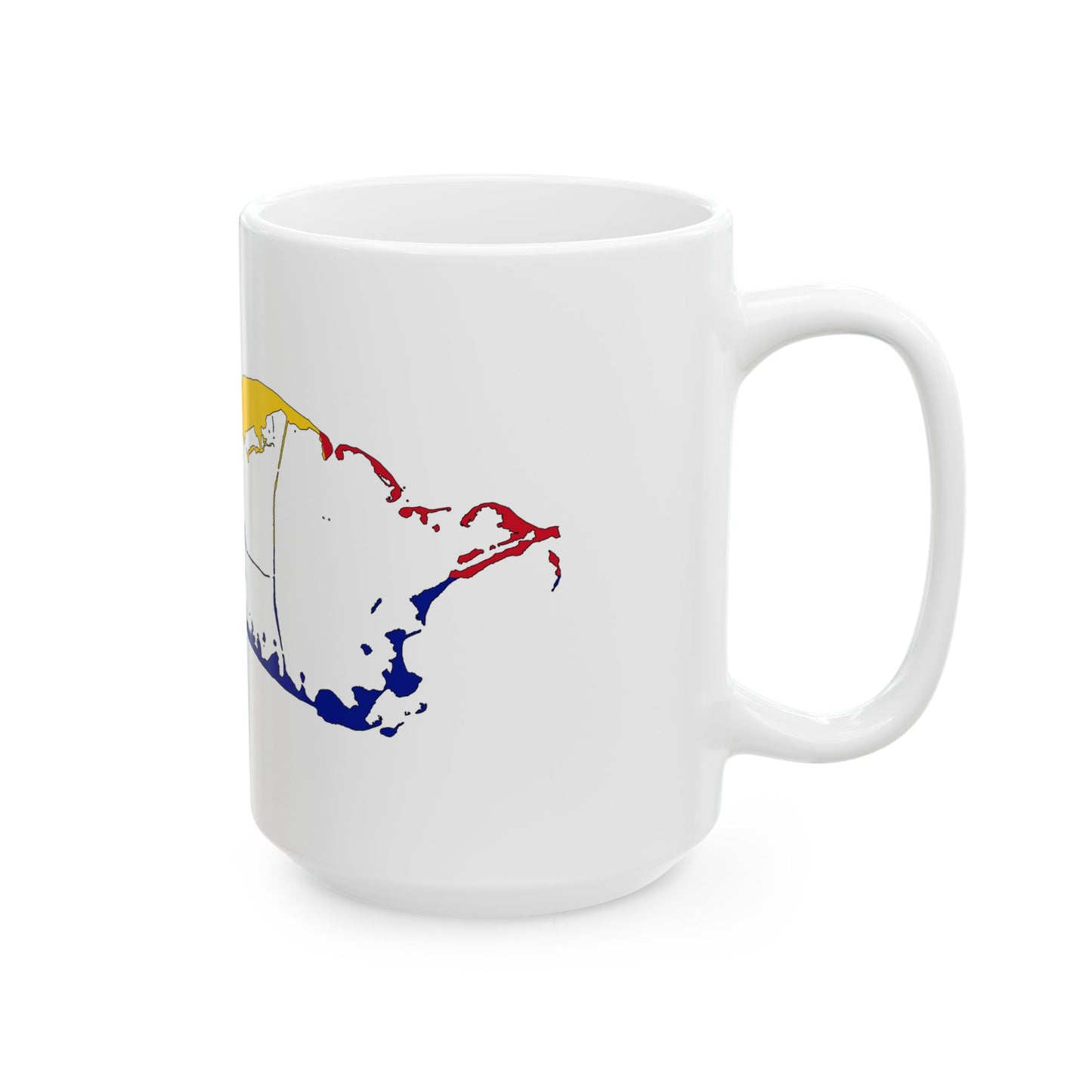 Flag map of Palmyra Atoll (United States) White Coffee Mug-Go Mug Yourself