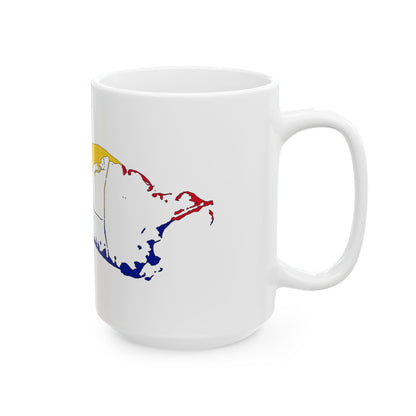 Flag map of Palmyra Atoll (United States) White Coffee Mug-Go Mug Yourself