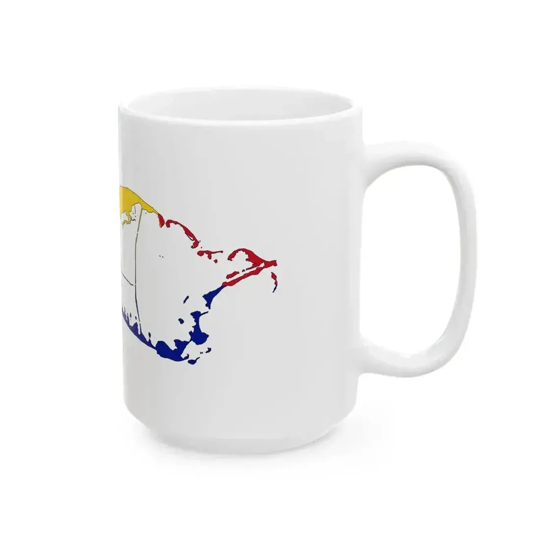 Flag map of Palmyra Atoll (United States) White Coffee Mug - Go Mug Yourself