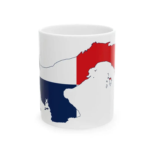 Flag-map of Panama (Panama) White Coffee Mug 11oz - Go Mug Yourself