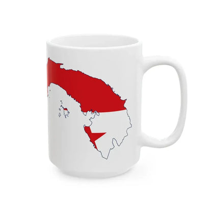 Flag-map of Panama (Panama) White Coffee Mug - Go Mug Yourself