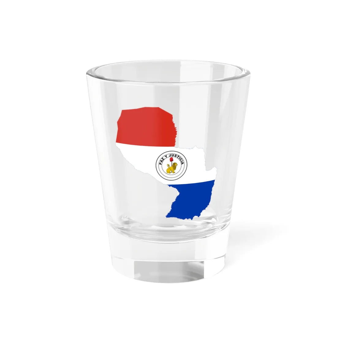 Flag-map of Paraguay reverse (Paraguay) Shot Glass 1.5oz 1.5oz - Go Mug Yourself