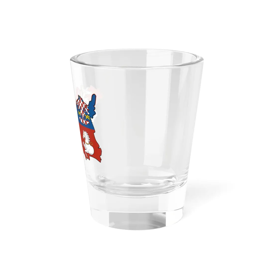 Flag-map of Pardubice Region (Czech Republic) Shot Glass 1.5oz - Go Mug Yourself
