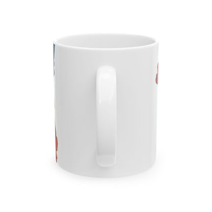 Flag-map of Pardubice Region (Czech Republic) White Coffee Mug-Go Mug Yourself