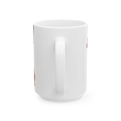 Flag-map of Pardubice Region (Czech Republic) White Coffee Mug-Go Mug Yourself