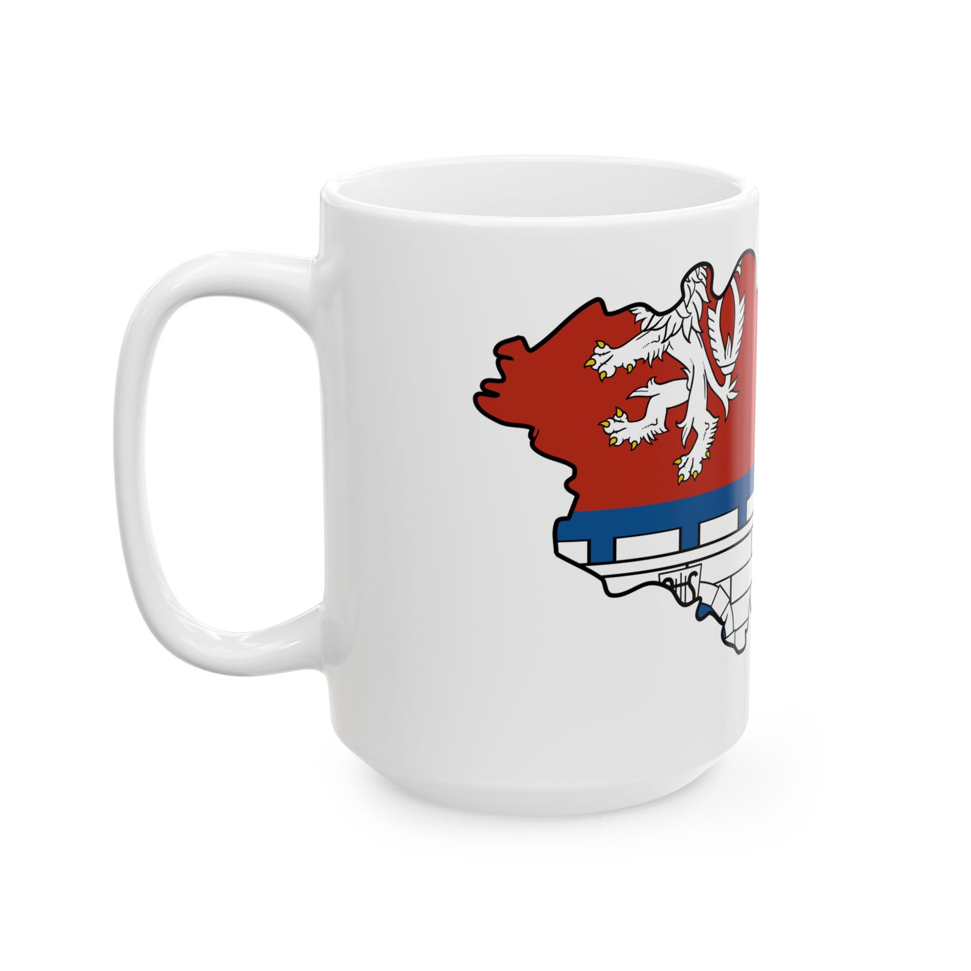 Flag-map of Pardubice Region (Czech Republic) White Coffee Mug-Go Mug Yourself