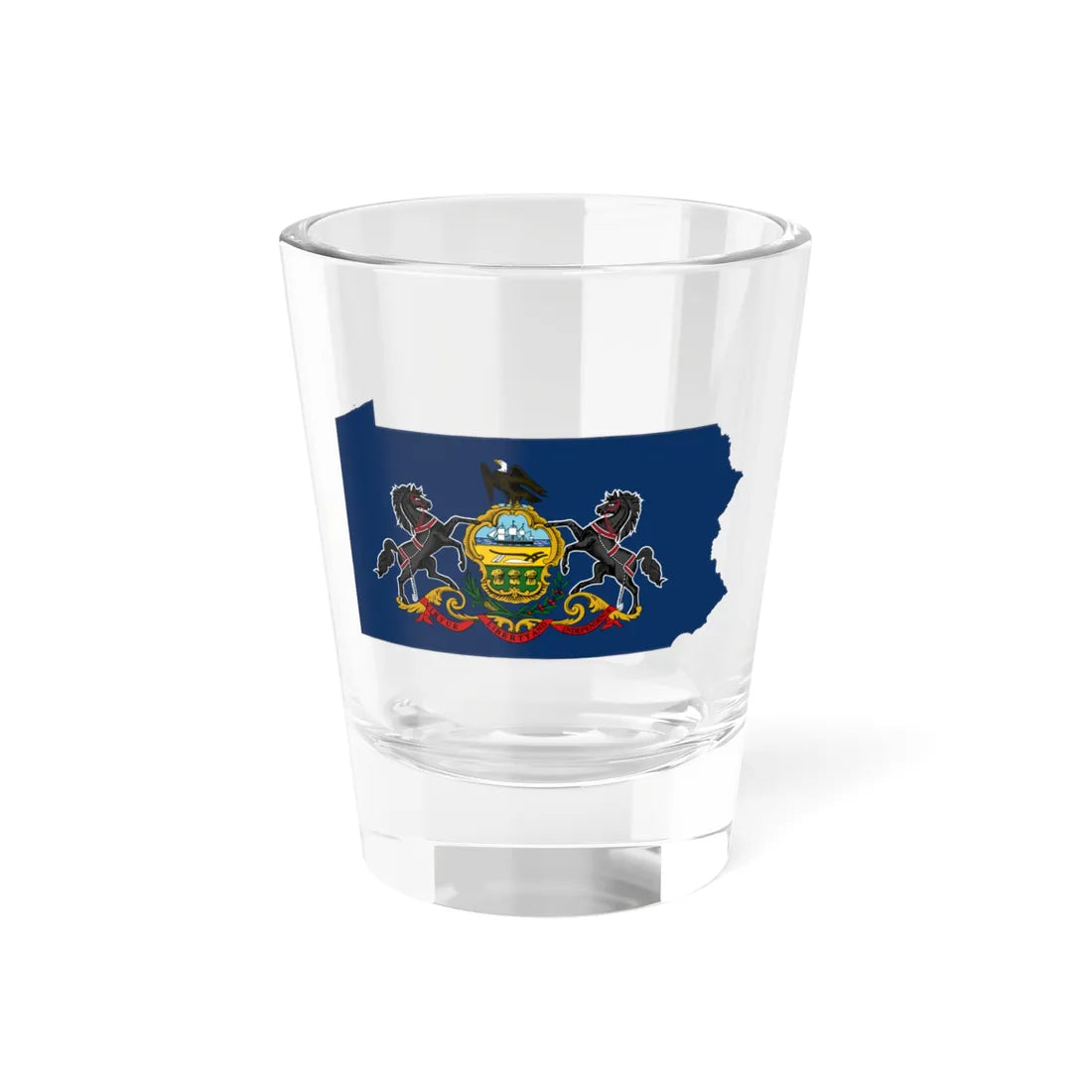 Flag-map of Pennsylvania (United States) Shot Glass 1.5oz 1.5oz - Go Mug Yourself