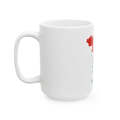 Flag-map of Perm Krai (Russia) White Coffee Mug - Go Mug Yourself