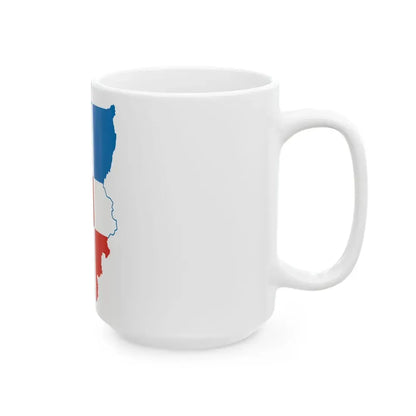 Flag-map of Perm Krai (Russia) White Coffee Mug - Go Mug Yourself