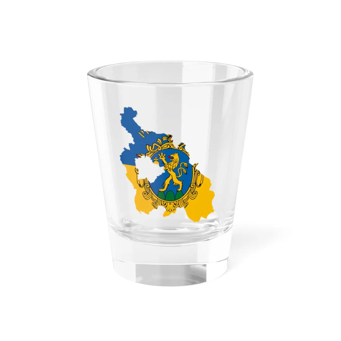 Flag-map of Pest County (Hungary) Shot Glass 1.5oz 1.5oz - Go Mug Yourself