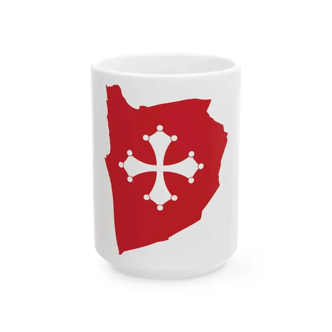 Flag map of Pisa (Italy) White Coffee Mug 15oz - Go Mug Yourself