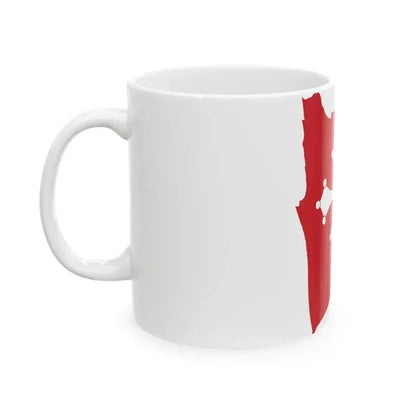 Flag map of Pisa (Italy) White Coffee Mug - Go Mug Yourself