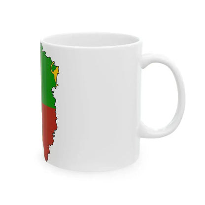Flag-map of Plzen Region (Czech Republic) White Coffee Mug - Go Mug Yourself