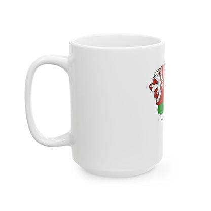 Flag-map of Plzen Region (Czech Republic) White Coffee Mug-Go Mug Yourself