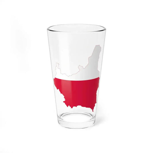 Flag-map of Poland 1918-1939 (Poland) Pint Glass 16oz 16oz - Go Mug Yourself