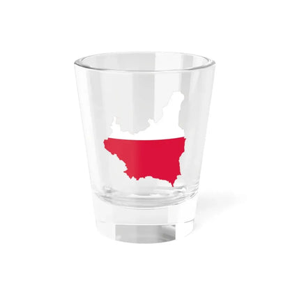 Flag-map of Poland 1918-1939 (Poland) Shot Glass 1.5oz 1.5oz - Go Mug Yourself