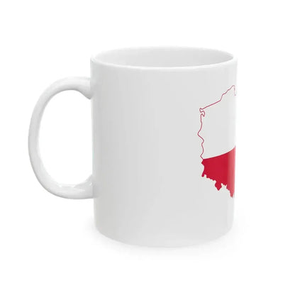 Flag map of Poland Irredentist (Poland) White Coffee Mug - Go Mug Yourself