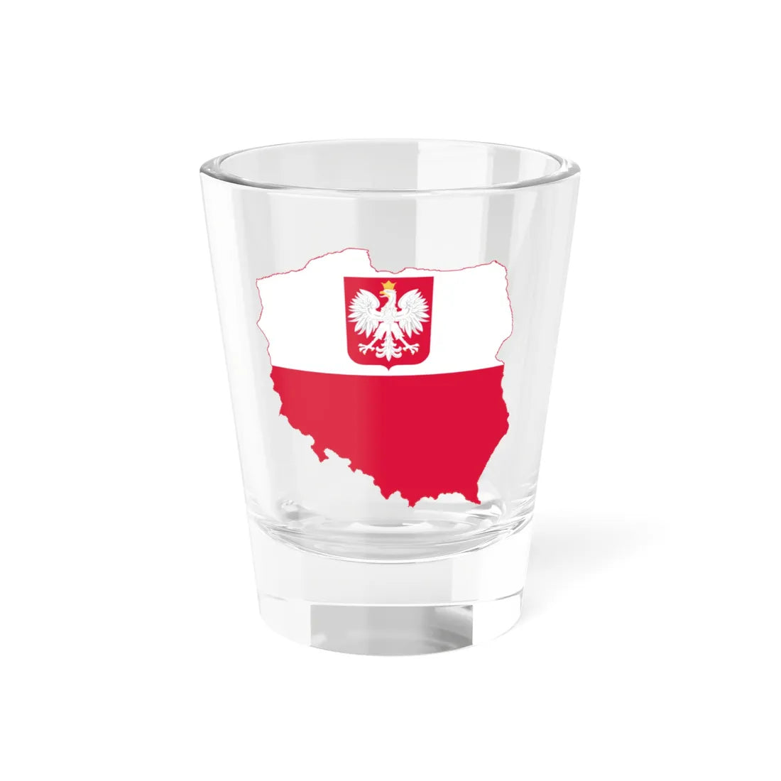 Flag-map of Poland state (Poland) Shot Glass 1.5oz 1.5oz - Go Mug Yourself