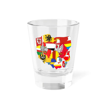 Flag-map of Poland subdivisions (Poland) Shot Glass 1.5oz 1.5oz - Go Mug Yourself