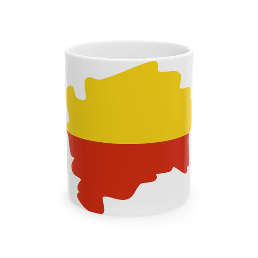 Flag-map of Prague (Czech Republic) White Coffee Mug-11oz-Go Mug Yourself