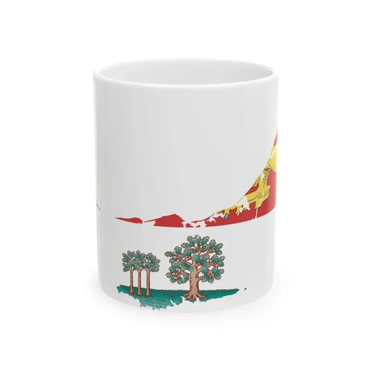 Flag-map of Prince Edward Island (Canada) White Coffee Mug 11oz - Go Mug Yourself