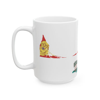 Flag-map of Prince Edward Island (Canada) White Coffee Mug-Go Mug Yourself