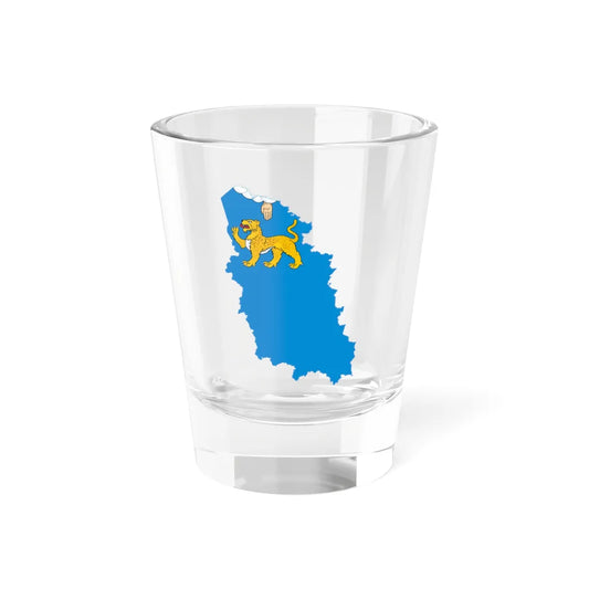 Flag-map of Pskov Oblast (Russia) Shot Glass 1.5oz 1.5oz - Go Mug Yourself