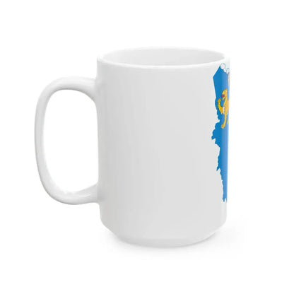 Flag-map of Pskov Oblast (Russia) White Coffee Mug - Go Mug Yourself