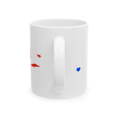 Flag-map of Puerto Rico (United States) White Coffee Mug - Go Mug Yourself