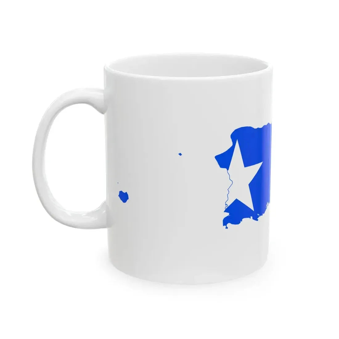 Flag-map of Puerto Rico (United States) White Coffee Mug - Go Mug Yourself