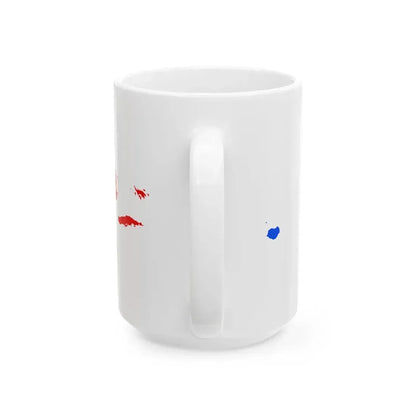 Flag-map of Puerto Rico (United States) White Coffee Mug - Go Mug Yourself
