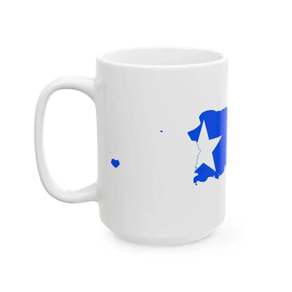 Flag-map of Puerto Rico (United States) White Coffee Mug - Go Mug Yourself