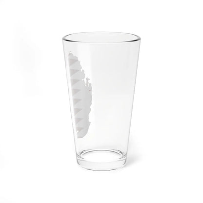 Flag-map of Qatar precise boundaries (Qatar) Pint Glass 16oz - Go Mug Yourself