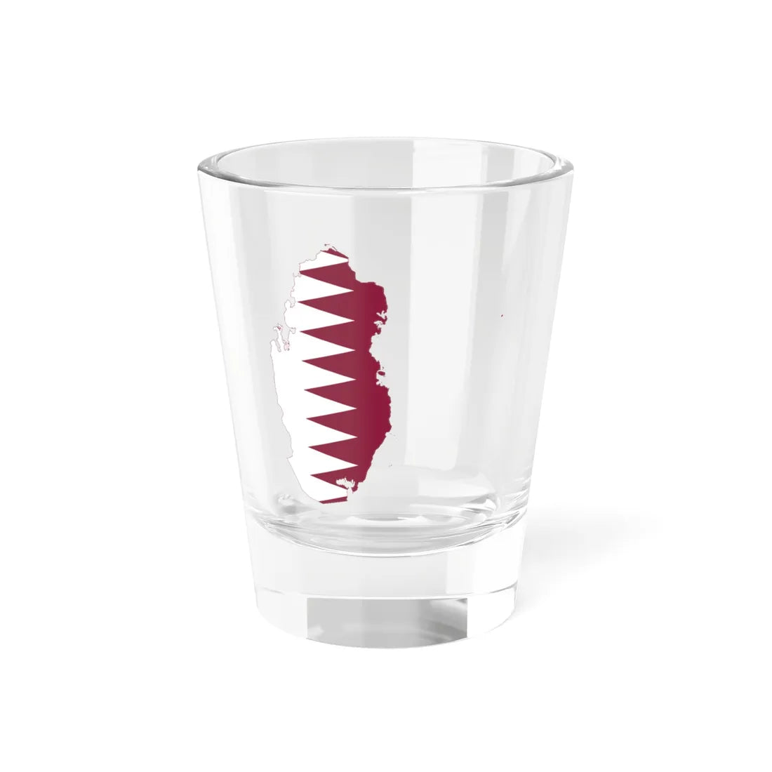 Flag-map of Qatar precise boundaries (Qatar) Shot Glass 1.5oz 1.5oz - Go Mug Yourself