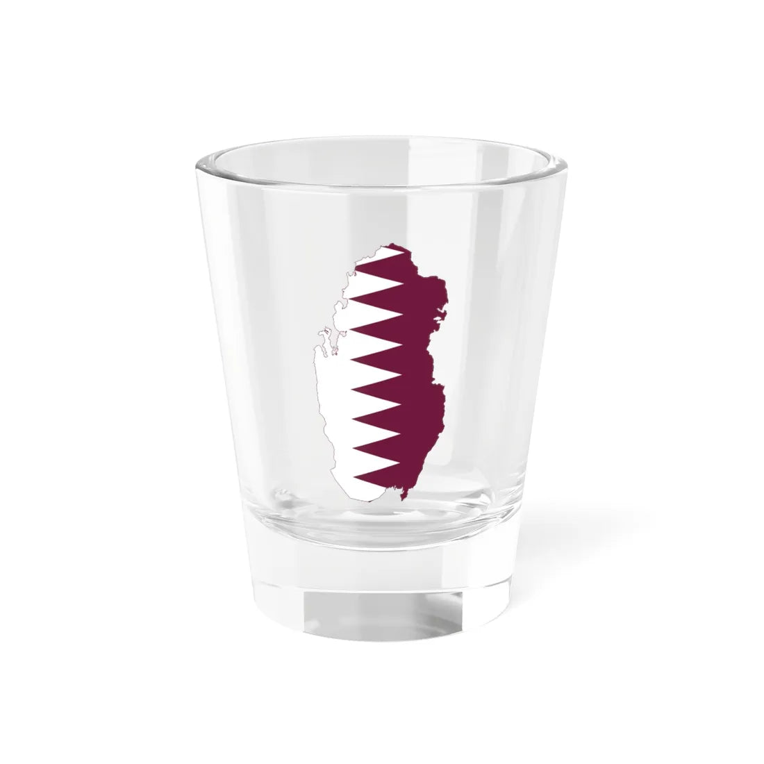 Flag-map of Qatar (Qatar) Shot Glass 1.5oz 1.5oz - Go Mug Yourself