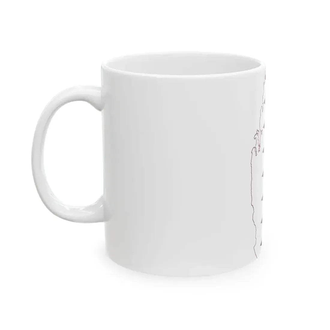 Flag-map of Qatar (Qatar) White Coffee Mug - Go Mug Yourself
