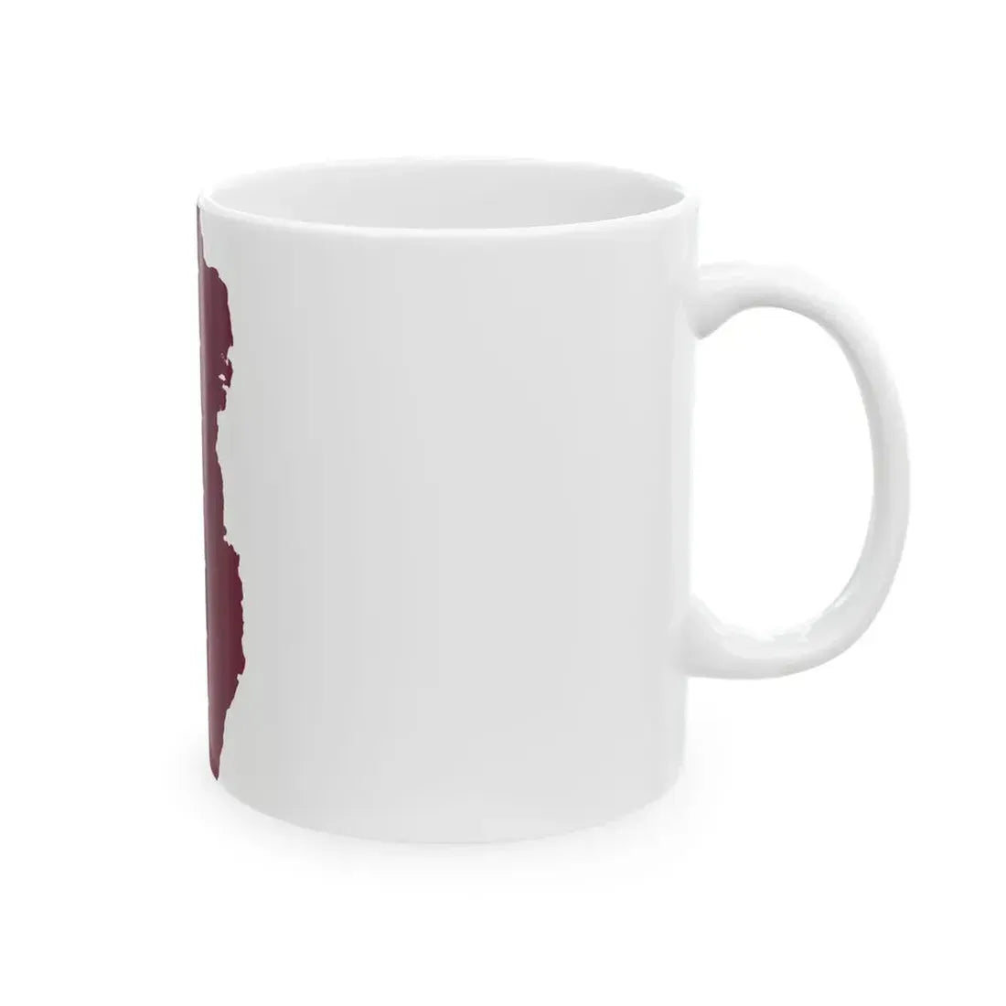 Flag-map of Qatar (Qatar) White Coffee Mug - Go Mug Yourself