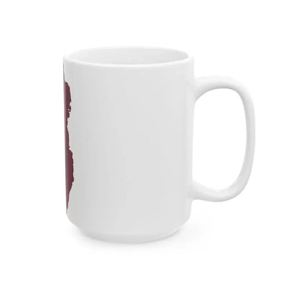 Flag-map of Qatar (Qatar) White Coffee Mug - Go Mug Yourself