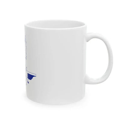 Flag-map of Quebec (Canada) White Coffee Mug - Go Mug Yourself